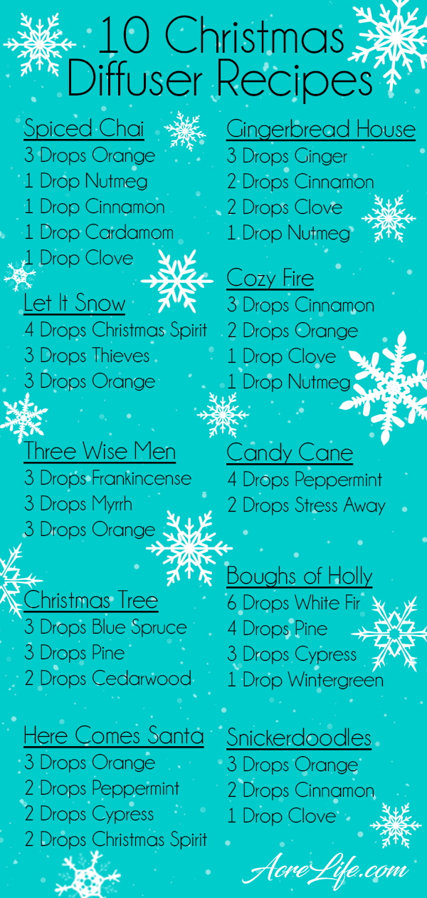 Essential Oil Christmas Diffuser Recipes