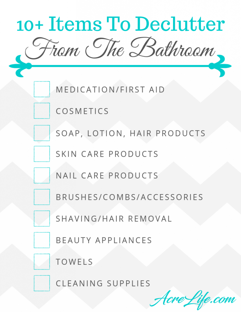 10 Plus Items To Declutter From The Bathroom