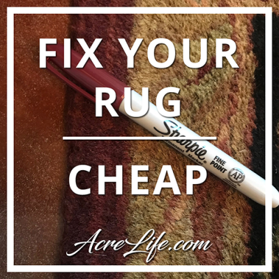 How To Fix A Worn Rug With A Sharpie